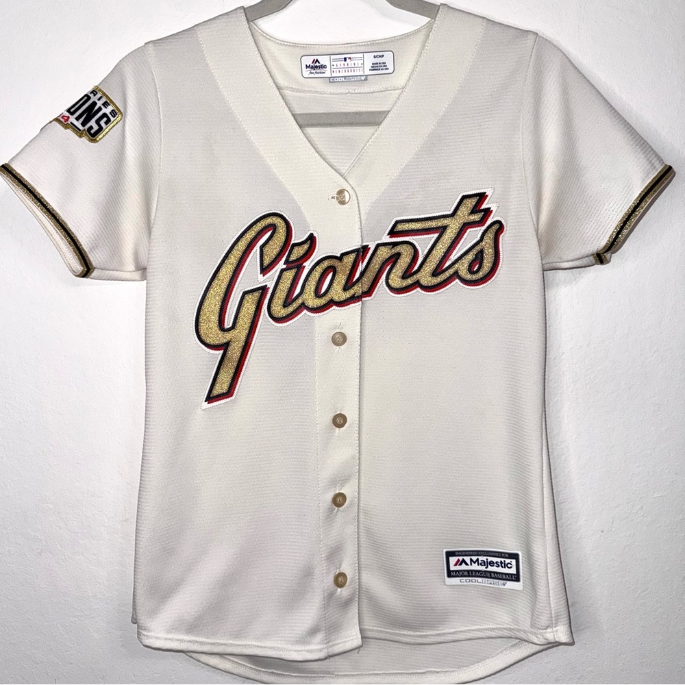 Very RARE Panik Jersey Women’s 2014 San Francisco Giants World Champions GOLD S